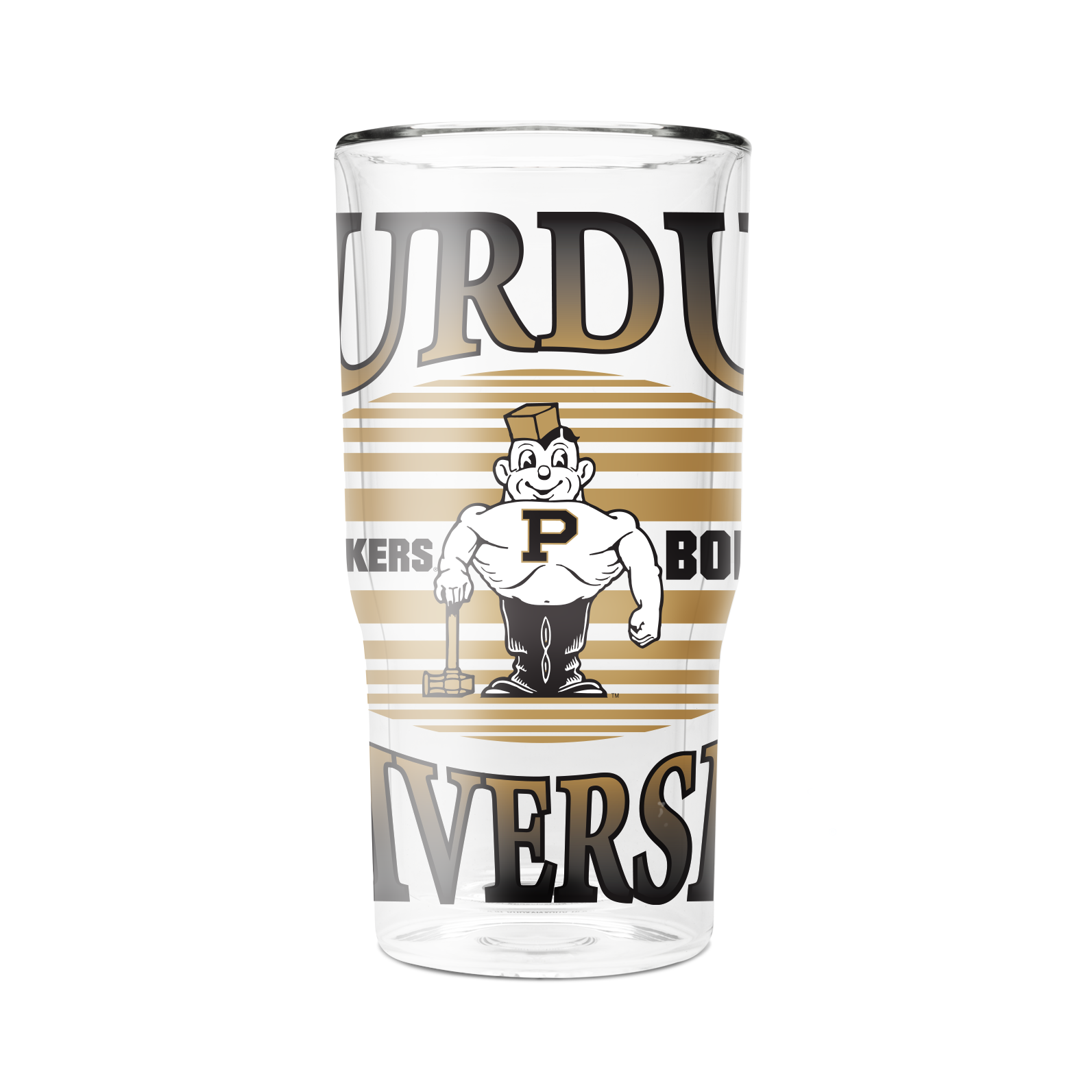 Purdue College Vault 16oz 2-Pack Glass Tumblers