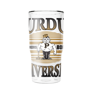 Purdue College Vault 16oz 2-Pack Glass Tumblers