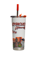 Syracuse Straw Tumbler Campus Icons