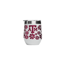 Texas A&M 12oz Stemless Tumbler Retro Floral
