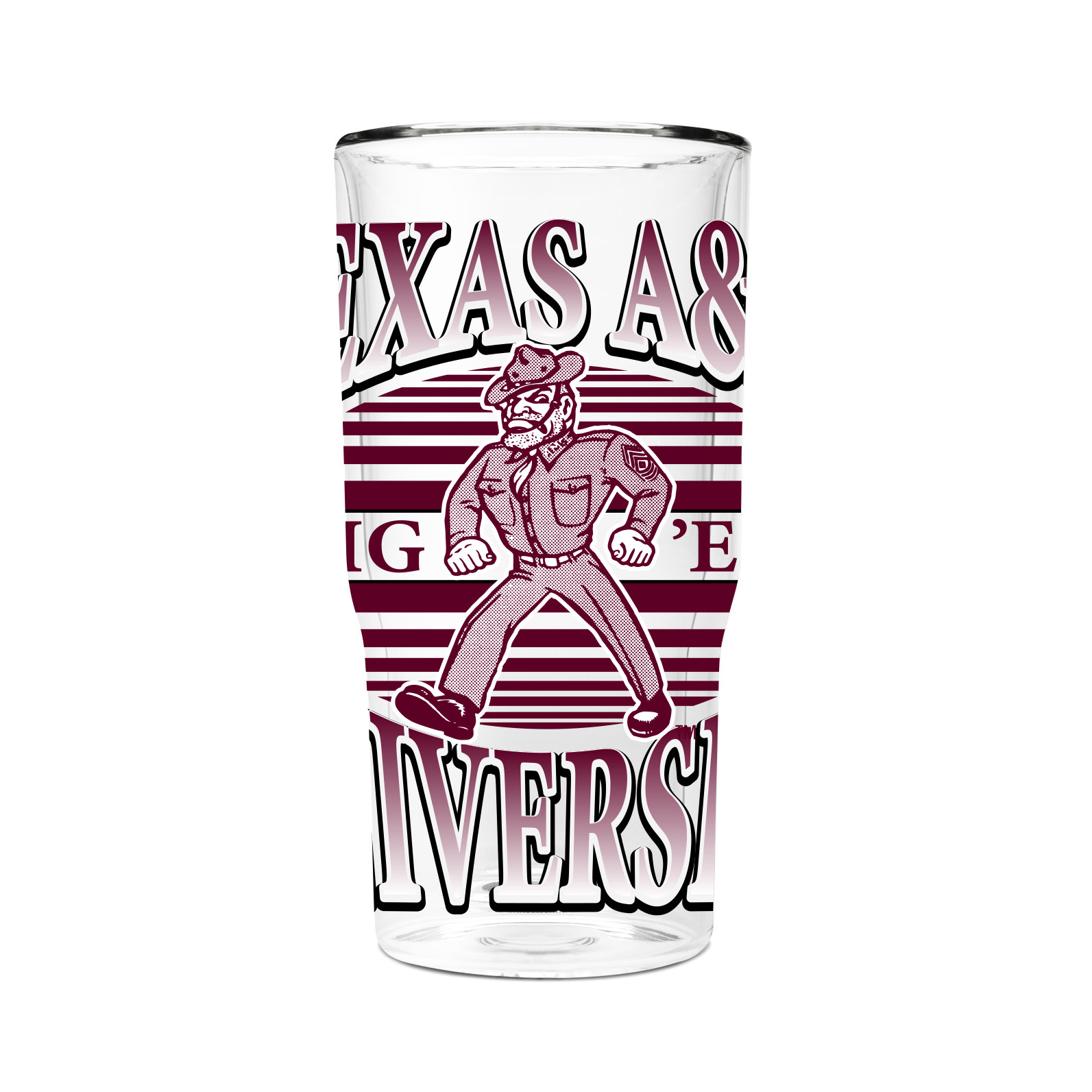 Texas A&M College Vault 16oz 2-Pack Glass Tumblers