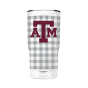 Texas A&M 16oz 2-Pack Glass Tumblers Gingham