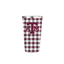 Texas A&M 16oz Stainless Pint Gingham