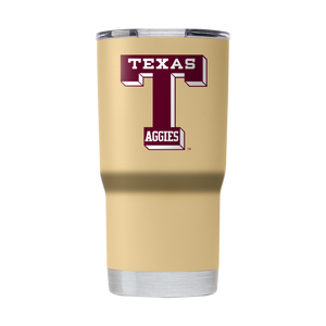 Texas A&M College Vault 20oz Gold Tumbler