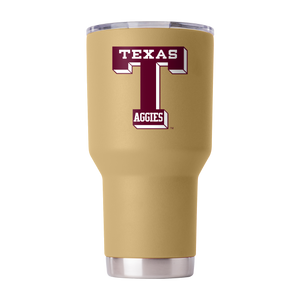 Texas A&M College Vault 30oz Gold Tumbler