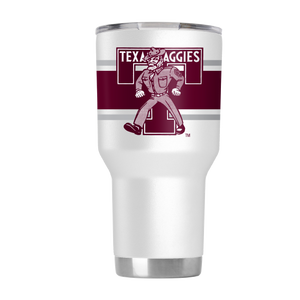 Texas A&M College Vault 30oz White Tumbler