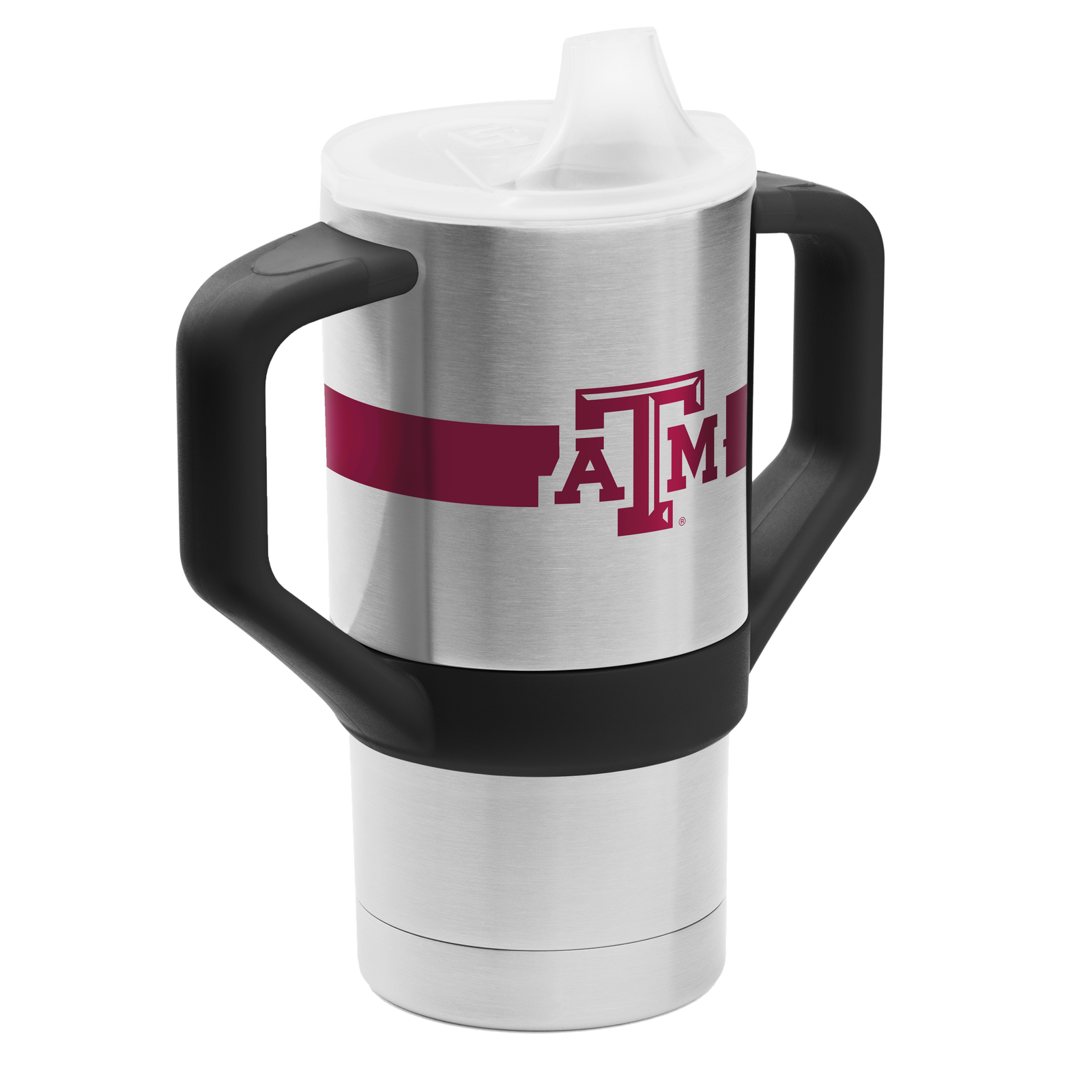 Texas A&M University Silver & Maroon Tumbler W Straw