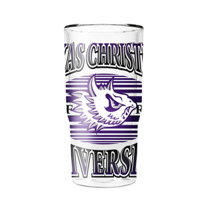 TCU College Vault 16oz 2-Pack Glass Tumblers