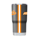 GametimeSidekicks Tennessee 20oz tumbler with baseball design in smokey grey, showing side view of the insulated drink container.
