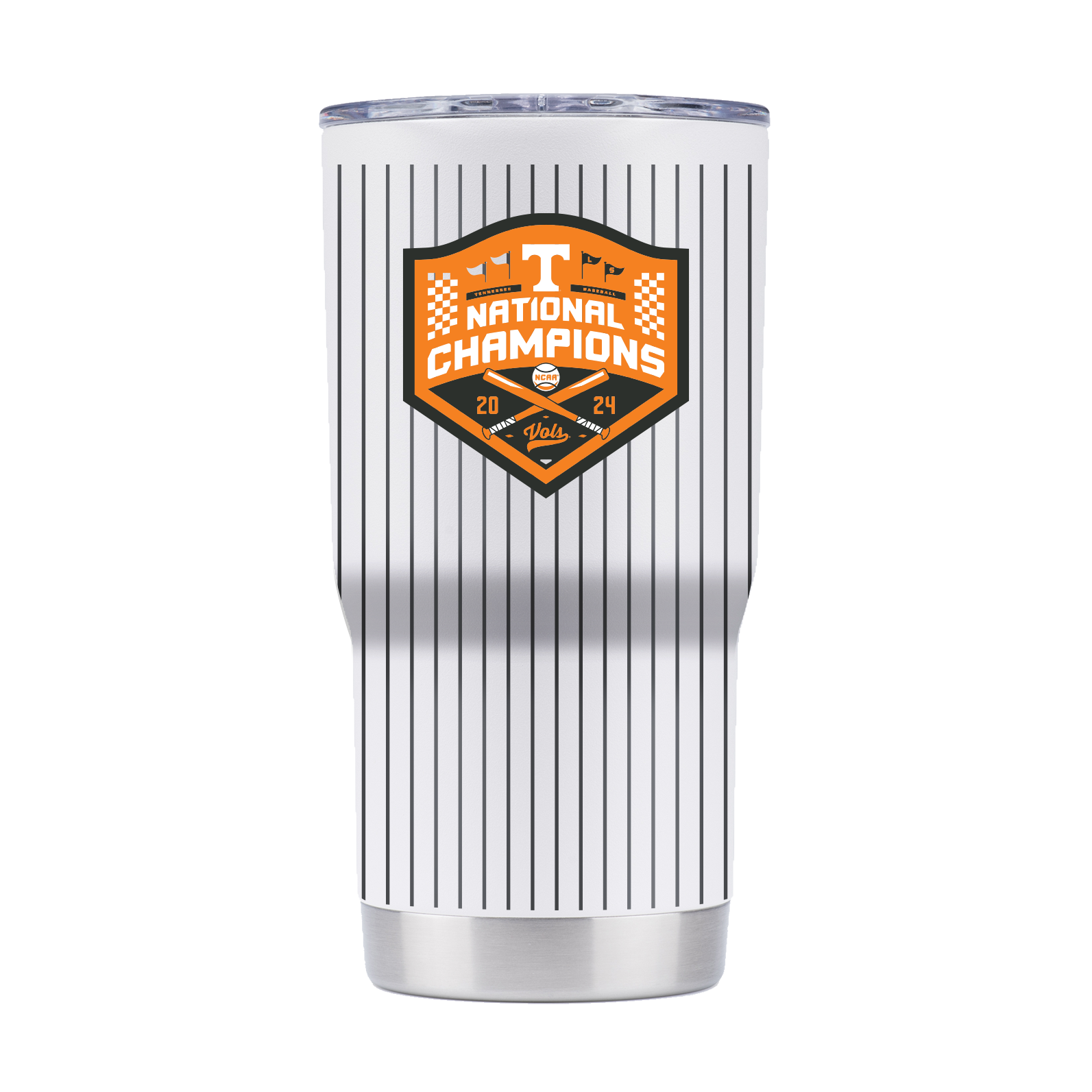 Tennessee 20oz Baseball Pinstripe National Champions 2024 Tumbler