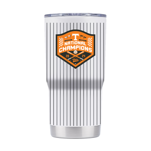 Tennessee 20oz Baseball Pinstripe National Champions 2024 Tumbler