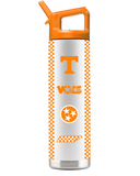 Tennessee 22oz Mascot Bottle by gametimesidekicks, showing the mascot logo on the back of the white sports bottle.