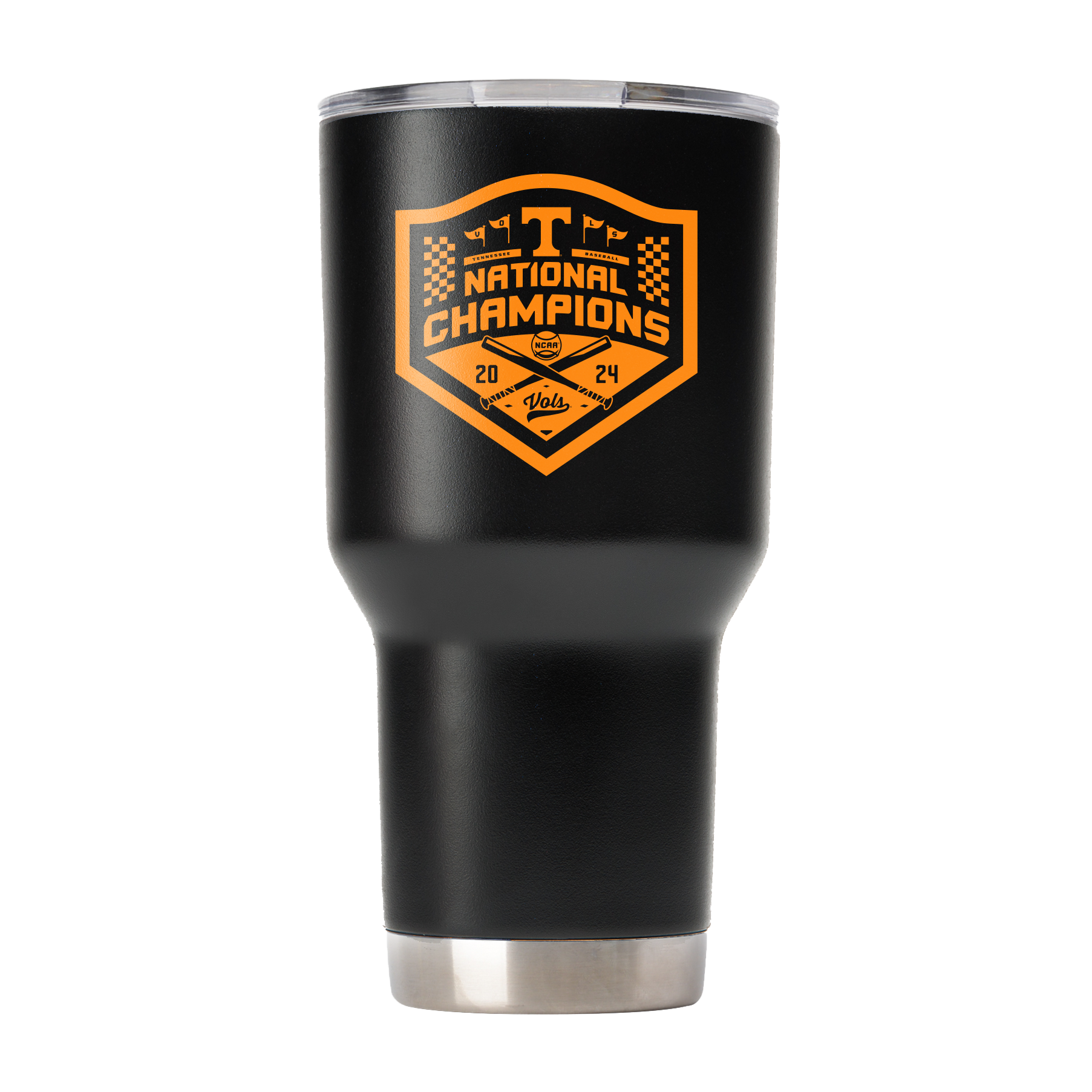 Tennessee 30oz Black Baseball National Champions 2024 Tumbler