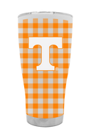 Tennessee 30oz Tumbler Gingham