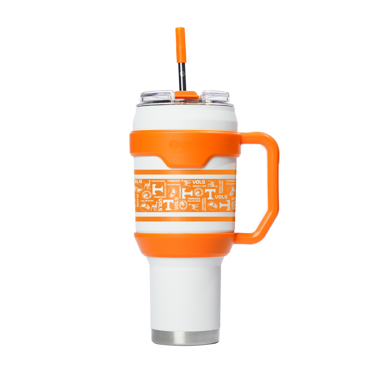 40 oz Orange/White Tumbler