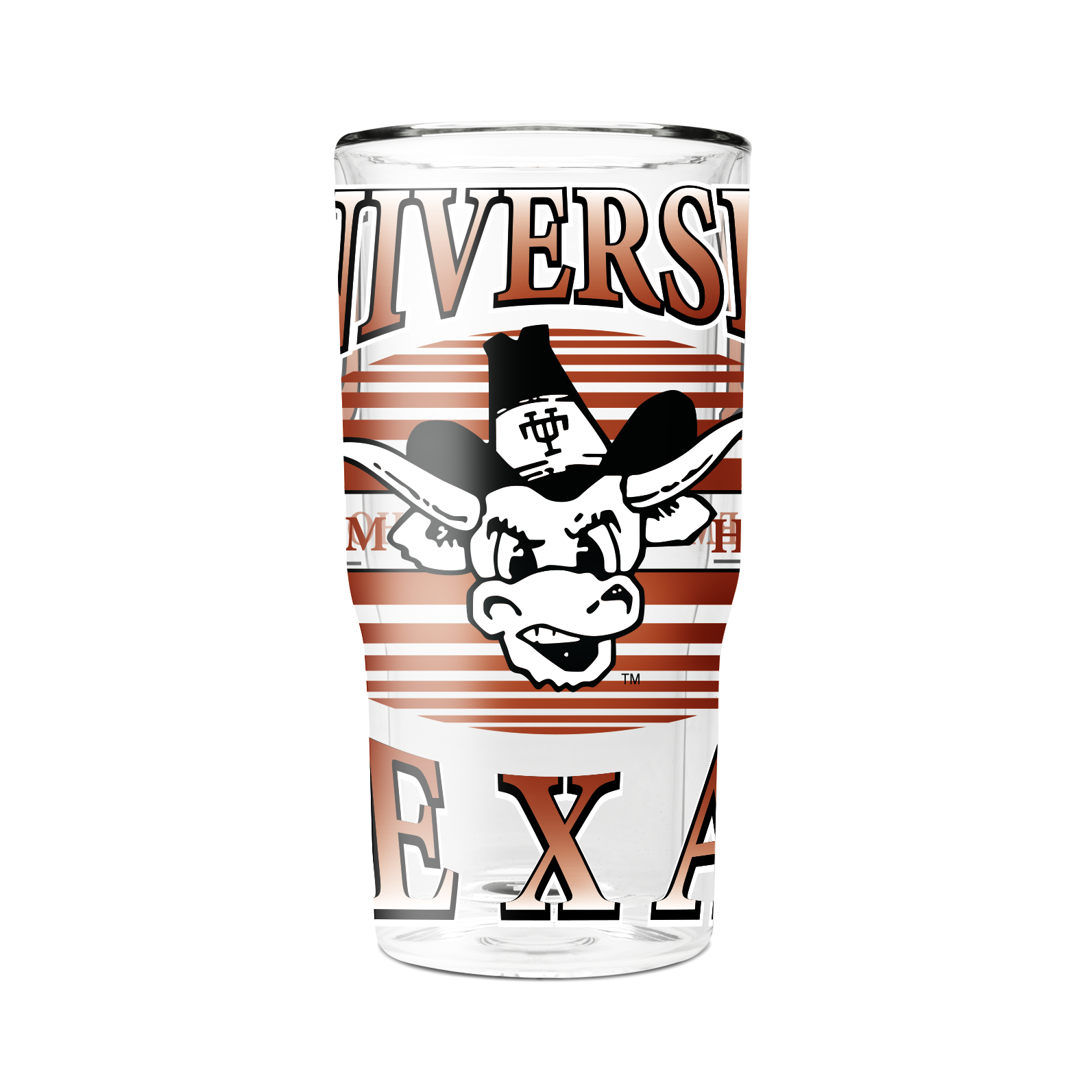 Texas 16oz College Vault 2-Pack Glass Tumblers