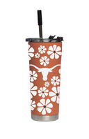 Texas Straw Tumbler Retro Floral
