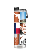 Texas 22oz College Vault Bottle by gametimesidekicks, white stainless steel bottle with Texas logo and college design.
