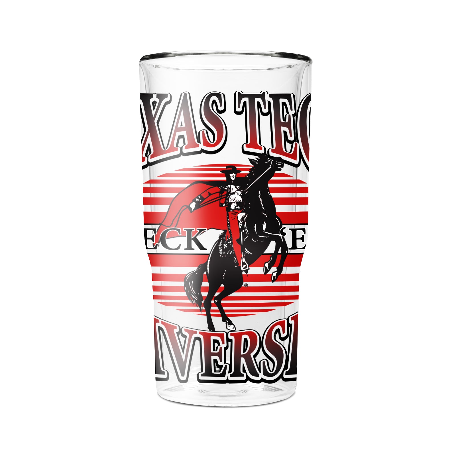 Texas Tech College Vault 16oz 2-Pack Glass Tumblers