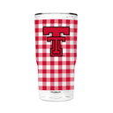 Texas Tech 16oz 2-Pack Glass Tumblers Gingham