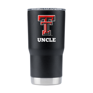 Texas Tech 20oz Red Raiders Black Tumbler - "Uncle"