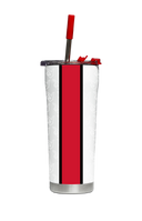 Texas Tech ProGloss straw tumbler with full back design, featuring the Texas Tech logo in white on a clear straw tumbler.