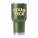 Texas Tech 30oz   Olive Green Tumbler - American Flag