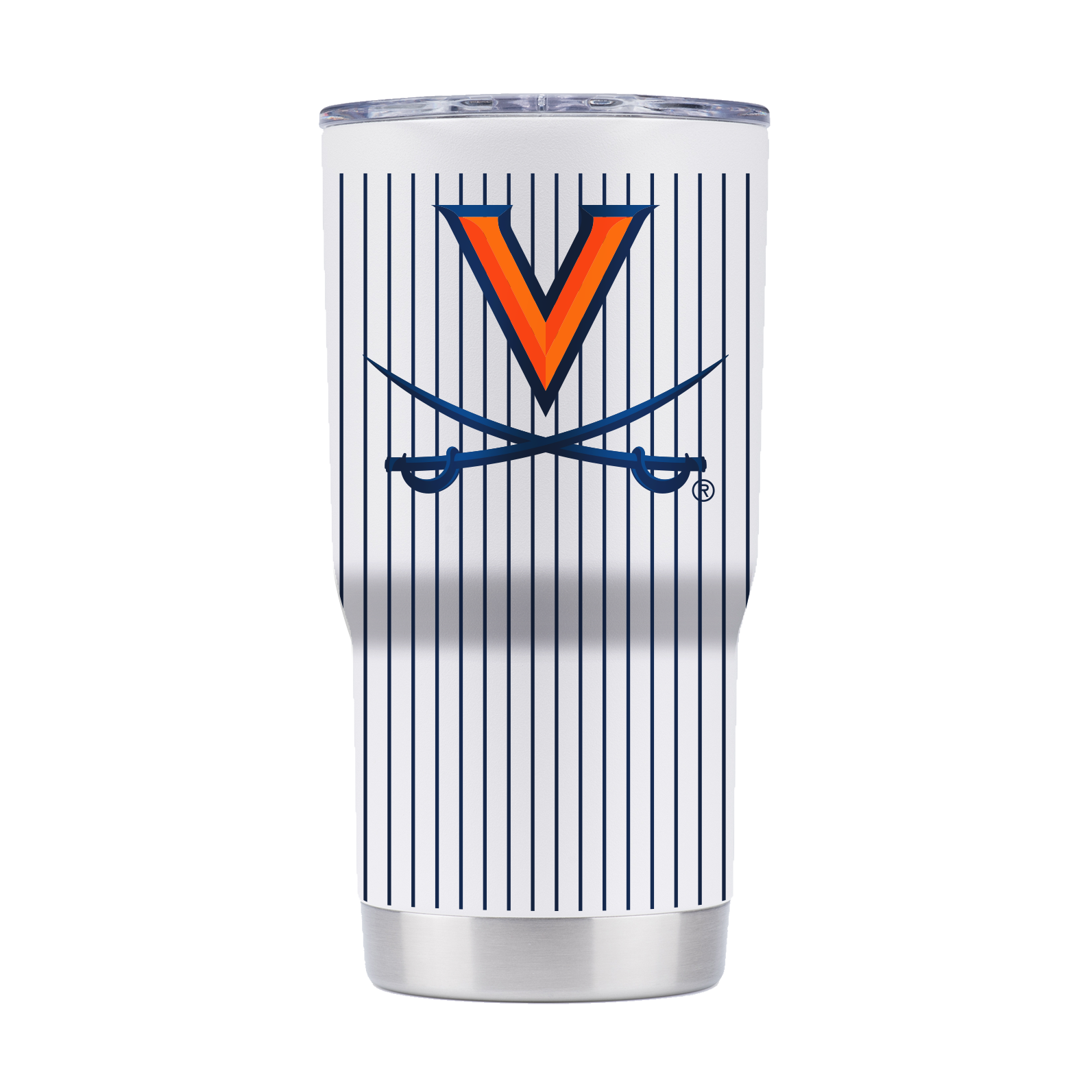 Virginia 20oz White Pinstripe Baseball Tumbler