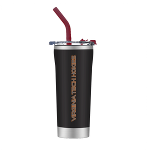 Virginia Tech Black Straw Tumbler