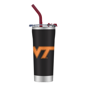 Virginia Tech Black Straw Tumbler
