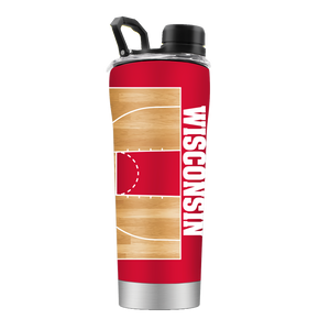 Wisconsin Basketball Court Stainless Steel Shaker