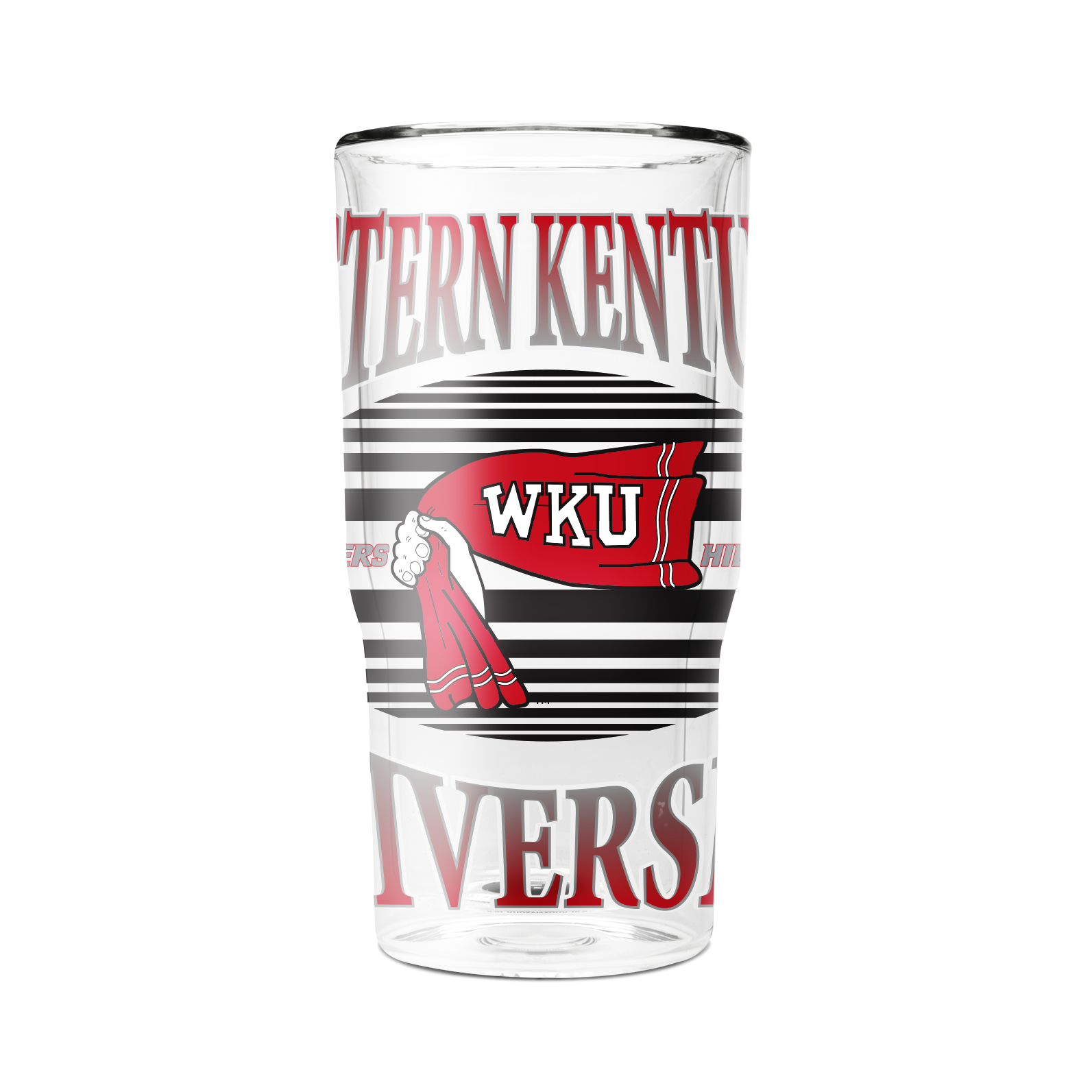 Western Kentucky College Vault 16oz 2-Pack Glass Tumblers