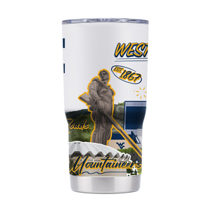 West Virginia 20oz Campus Icons Tumbler