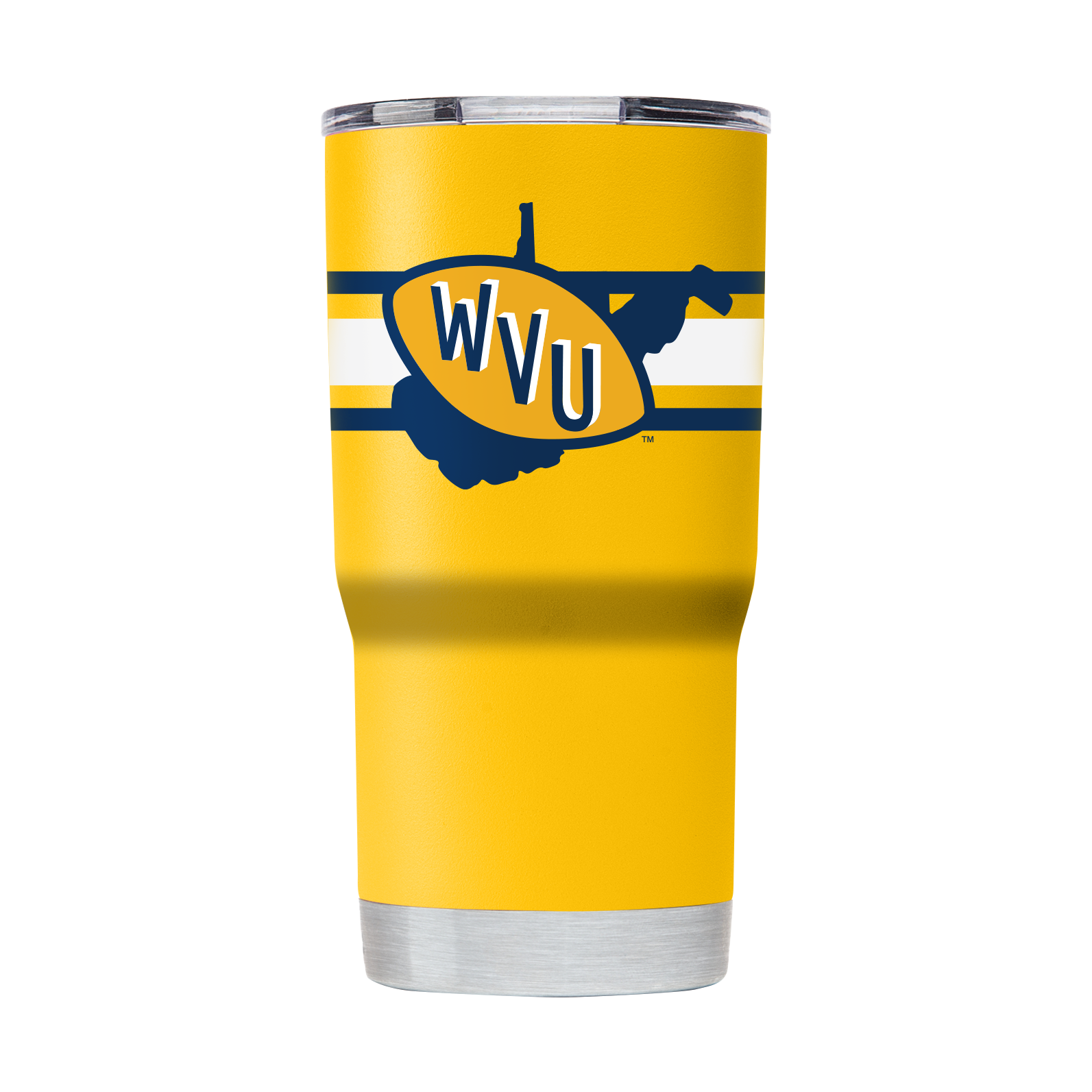 West Virginia College Vault 20oz Yellow Tumbler