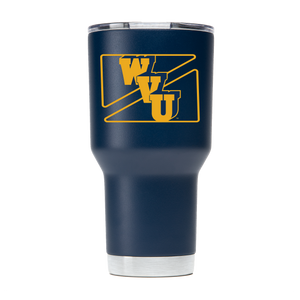 West Virginia College Vault 30oz "Block WVU" Tumbler