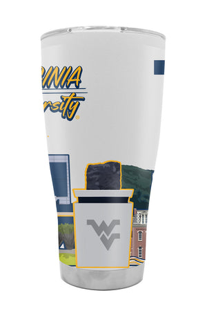 West Virginia 30oz Campus Icons Tumbler