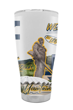 West Virginia 30oz Campus Icons Tumbler