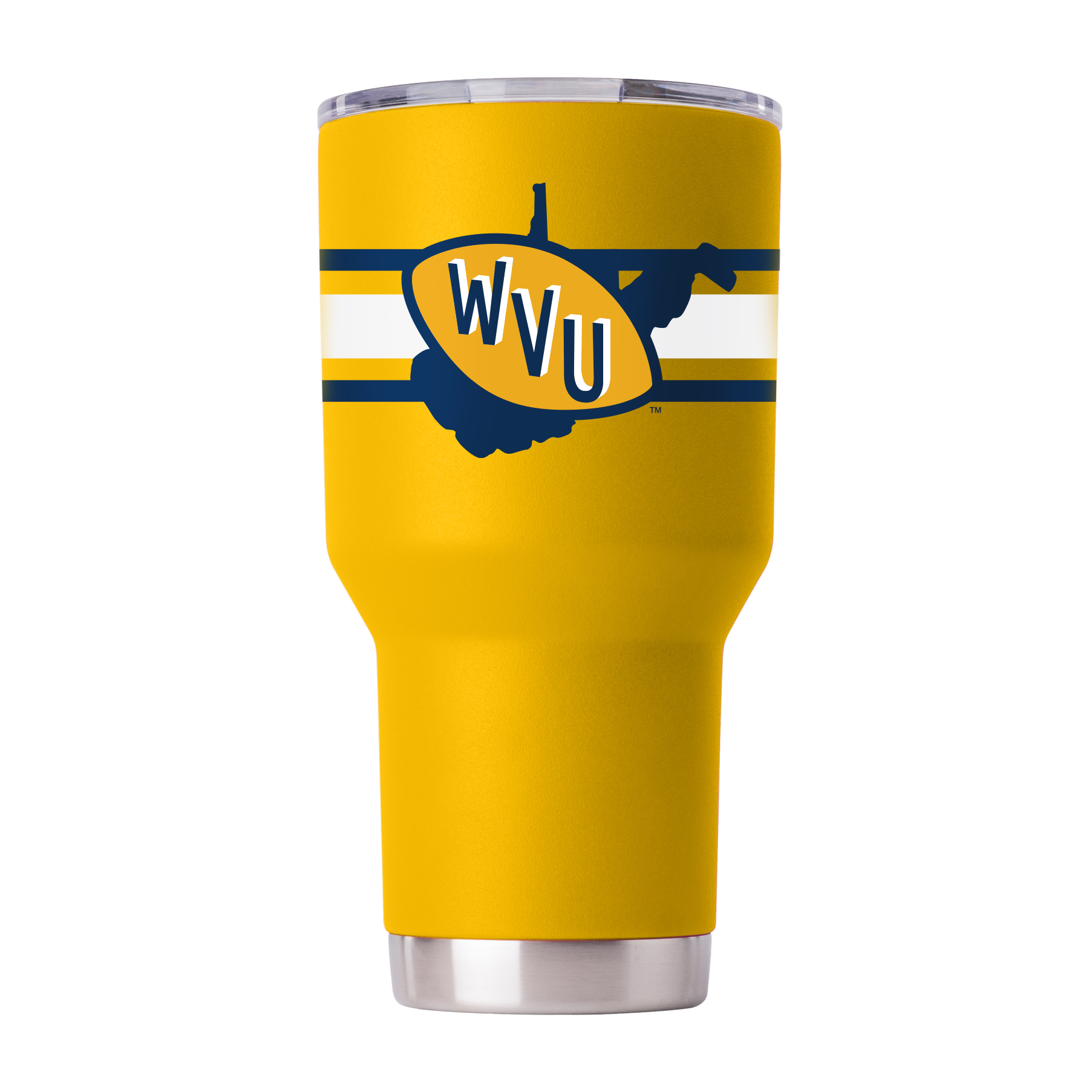 West Virginia College Vault 30oz Yellow Tumbler