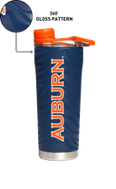 Auburn "Tiger Stripe" Wrap Stainless Steel Shaker Bottle