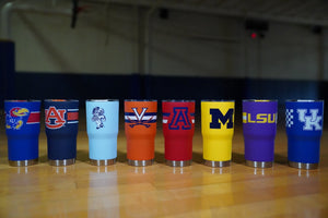 Kansas 20oz Basketball Court Tumbler