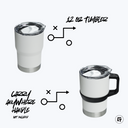 a picture of a cup with a handle and a cup with a lid