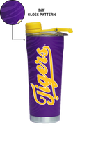 LSU "Tiger Stripe" Wrap Stainless Steel Shaker Bottle