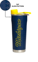 Michigan "M" Wrap Stainless Steel Shaker Bottle