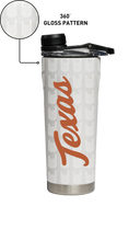 Texas "Horns Up" Wrap Stainless Steel Shaker Bottle