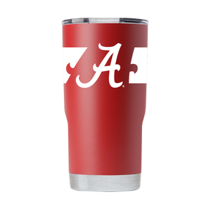 Alabama 20oz Striped Crimson Tumbler