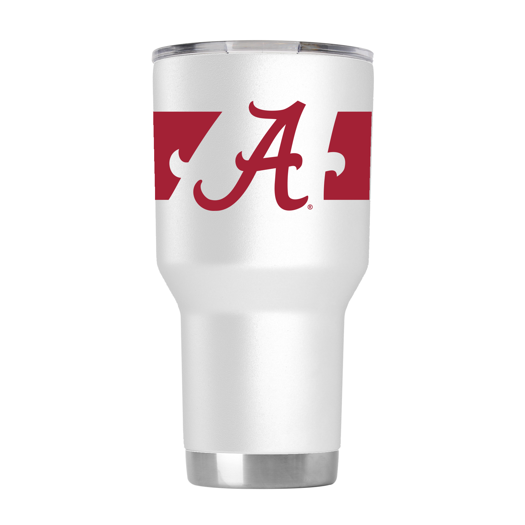 Alabama 30oz Striped White Tumbler