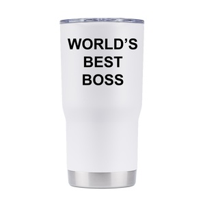 World's Best Boss 20oz White Tumbler