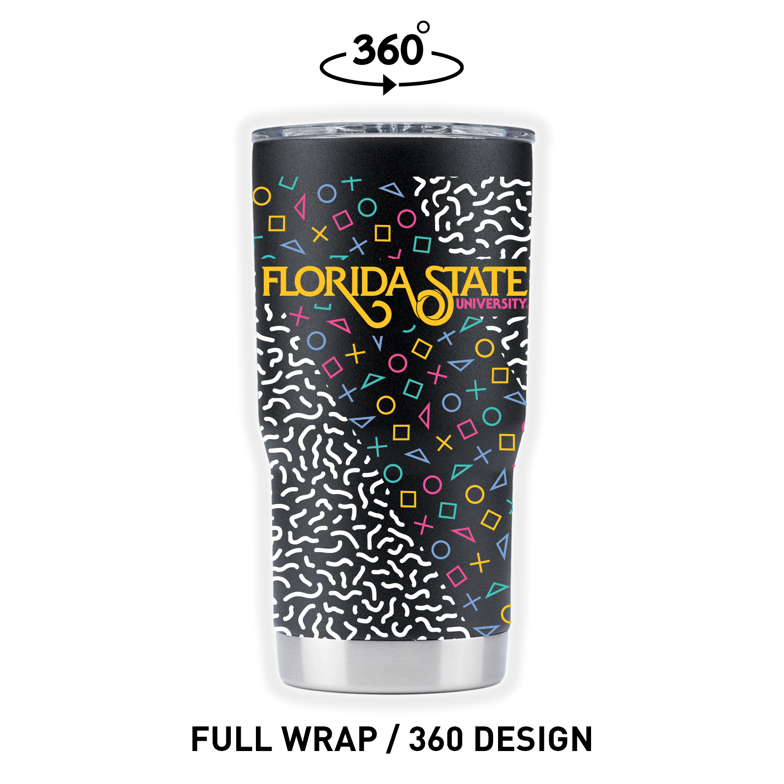 Florida State 20oz Black Tumbler