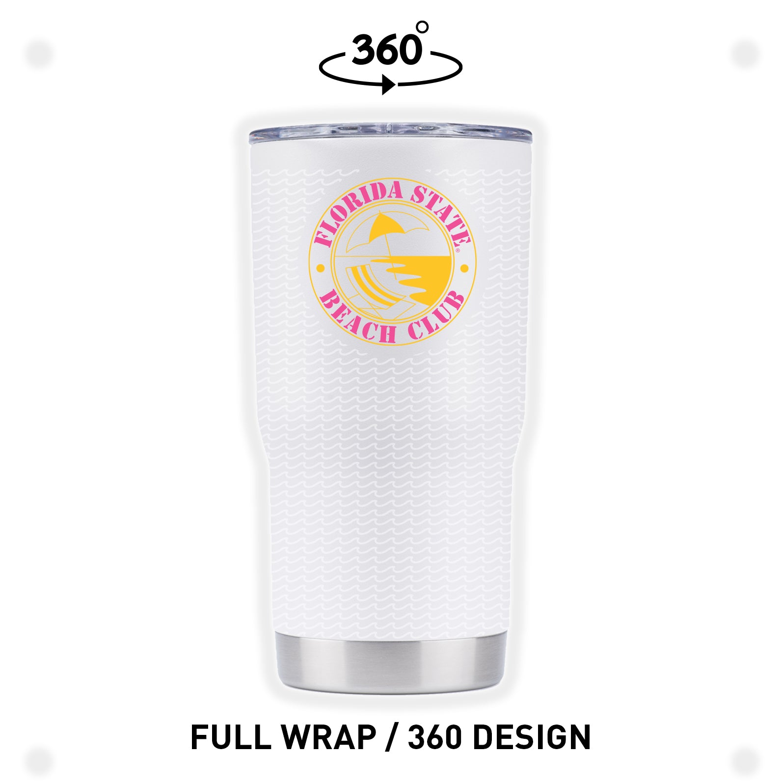 Florida State 20oz White Tumbler