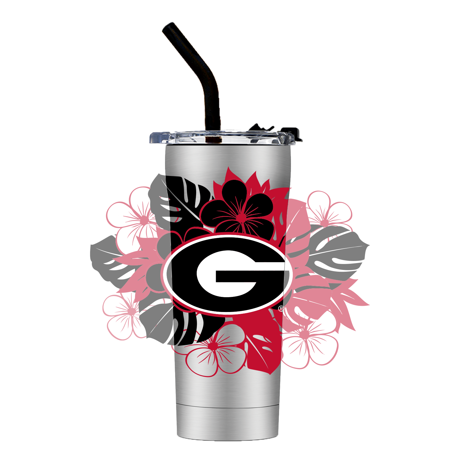 Georgia Straw Floral Tumbler